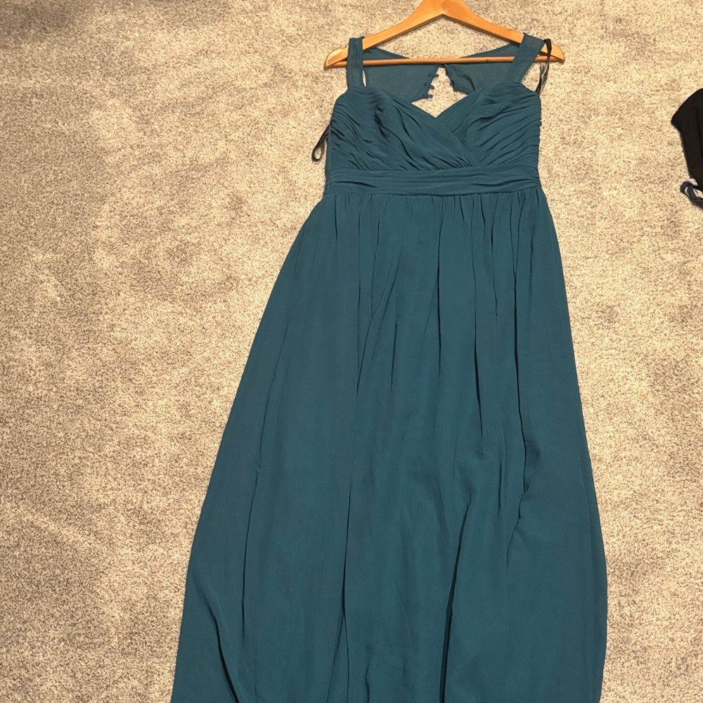 Alfred Angelo Teal Maxi Dress